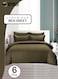 6-Piece Premium King Size Bedding Set, Olive Green Striped Design-1 Full/King Size Luxury Bedsheet with Stripped Pattern with 1 Soft Duvet Cover and 4 Pillowcases &acirc;&euro;&ldquo; Suitable for Home and Hotels