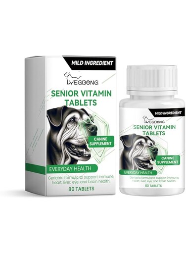 FDTY Vitamin Tablets for Middle-aged and Elderly Dogs, Pet Nutritional Supplement Vitamin Tablets Promote Dog Health