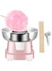 Cotton Candy Machine for Kids, Electric Cotton Candy Maker with Large Food Grade Splash-Proof Plate, Kids Favorite, for Home Birthday Family Party Gift, Includes 20 Bamboo Sticks &amp; Sugar Scoop Pink