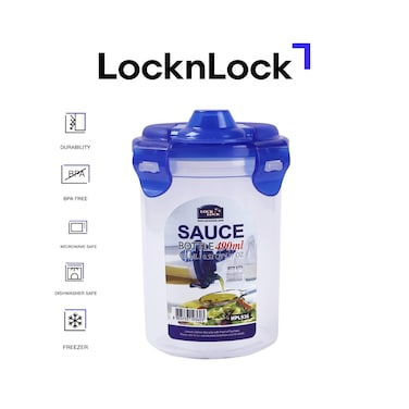LocknLock 490ml Sauce Bottle HPL936 &ndash; Durable, BPA-Free Condiment Container, Dishwasher Safe