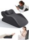 Memory Foam Wedge Pillow for Bed and Sofa, Back Support Reading Pillow for Sitting Up in Bed, Leg Elevation Positioning Pillow for Sleeping Comfort, Reflux Support and Anti-Snoring Aid