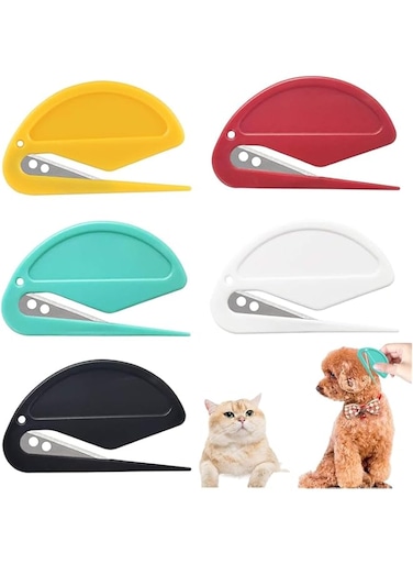 5Pcs Knotting Comb for Cats Dogs, Pet Knotting Comb for Easy Knot Removal, Effective Pet Hair Removal Tool with Knot Remover Function