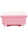Alipis Baby Bottle Storage PP Dish Drying Rack with Cover Portable Large Capacity Toddler Anti-Dust Protection and Cutlery Storage Baby Bottle Drying Rack for Home Kitchen (Pink)