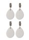 Marble Stone Tablecloth Weights, Heavy Teardrop Table Cover Holders with Metal Clips