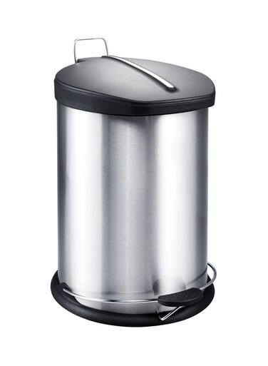 Maker 12L Stainless Steel Step Bin &acirc;&euro;&ldquo; Soft-Close Lid, Fingerprint-Resistant, Hands-Free Pedal for Home &amp; Office