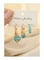 Blue Enamel Clover Model Earrings Set