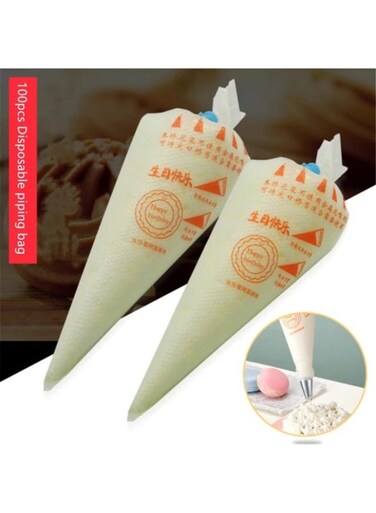 Cake Decorating Piping Bags &acirc;&euro;&ldquo; 100 PCS, Anti-Slip Frosting &amp; Icing Bags for Cake, Cupcake &amp; Pastry Decoration