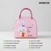 حقيبة غداء معزولة كبيرة السعة من موبكوس، لونها وردي أرنبي   حقيبة طعام مقاومة للماء والبقع مع خاصية الحفاظ على درجة الحرارة   حقيبة غداء متينة من البوليستر للمكتب والمدرسة