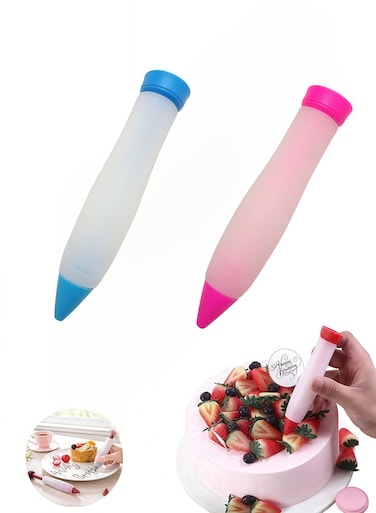 Cake Decorating Pens, Buttercream Frosting Gourmet Chocolate Silicone Decorating Pens Silicone Cupcake Salad Kits Cake Frosting Tools