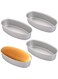 Yesland 4 Packs Oval Cheesecake Pan - 8 Inch Non-Stick Oval Cake Bread and Meat Bakeware - Aluminum Breads Loaf Pans/Cake Mold for Oven, Pot Baking in Home, Kitchen &amp; Bakery Use(Silver)