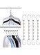 T Tersely Coat Hanger, 4 Pack Space Saving Hanger, Magic Metal Cloth Hangers, Closet Space Saver Wardrobe Clothing Magic Hangers Oragnizer Heavy Chrome Hangers, Updated Hook Design