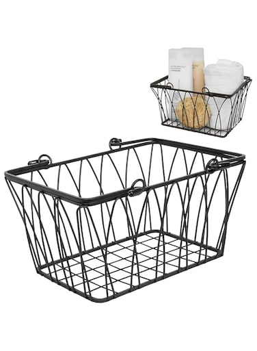 Spectrum Diversified Twist Storage Basket, Small, Black