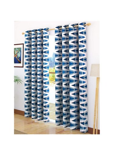 Story At Home Door Curtain Set, Blue, 118cm X 215cm, Dgy2016, Set Of 2, Large