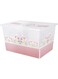 Royalford 50 L Space Saving Storage Box- RF11272 Multi-Purpose Plastic Storage Container for Storage Essentials Perfect for Biscuits, Snacks Leak-Proof, Airtight, Elegant Design Pink and White