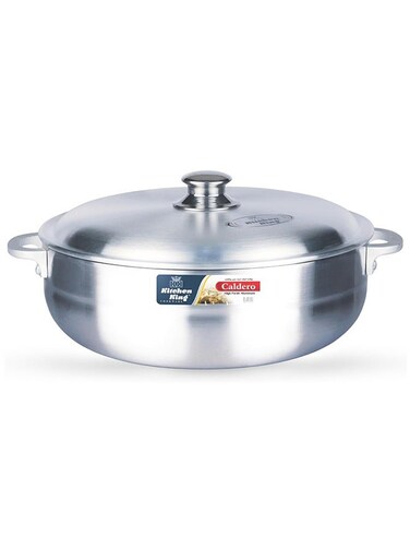 King Premium Aluminium Caldero Pot &acirc;&euro;&ldquo; 30 cm (6.8 Ltr) &acirc;&euro;&ldquo; Heavy Bottom, Multi-Layer Durable Construction, Even Heat Distribution, Tight-Fitting Lid, Heat-Resistant Handles, Versatile for Stovetop &amp; Oven, Dishwasher Safe