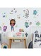 RoomMates Gabby's Dollhouse RMK4823SCS Peel and Stick Wall Decals, Pink, Purple, Blue
