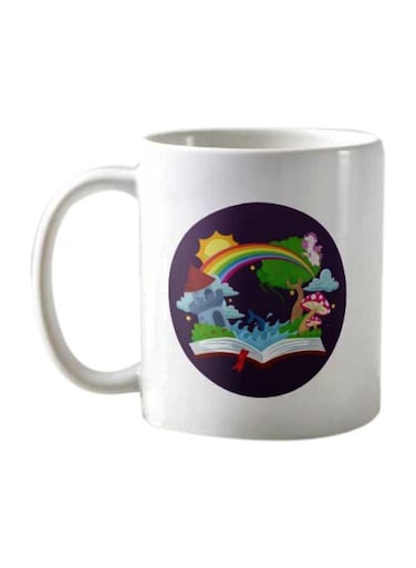 Piece Magical Land Printed Mug White/Purple/Red