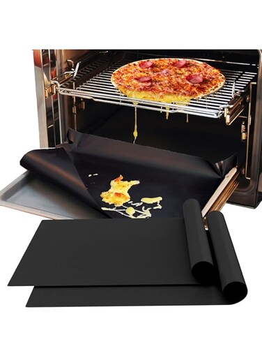 Demiwise 2 Pack Oven Liners for Bottom of Oven, 16x24 Inch Non-Stick Thick Teflon Oven Mats for Bottom of Oven, Prevent Gunk Spillovers, Odorles, BPA and PFOA Free Reusable Easy to Clean Oven