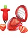 Strawberry Slicer Set, Potatoes Pineapples Carrots, Fruit and Vegetable Picker Tools, Stainless Steel Blade Kitchen Tools and Gadgets