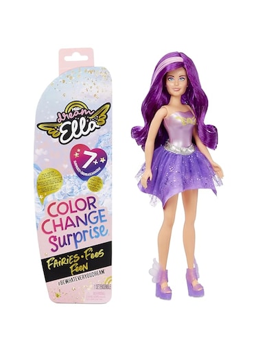 MGA Entertainment Dream Ella Color Change Surprise Fairies Aria Purple 11.5" Fashion Doll, Multicolor, 578000EUc