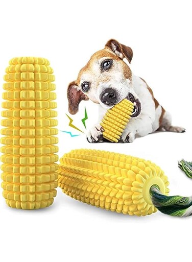 1pcs Dog Chew Toys, Puppy Toothbrush Clean Teeth Interactive Corn Toys, Dog Toys Aggressive Chewers Small Meduium Large Breed