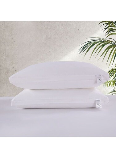 Home Siesta Advanced Duck Feather Pillow 2Pcs Set 50x70cm White   Cotton/Duck Feather Pillow   Extra Soft Comfortable Sleeping Pillows For Bedroom