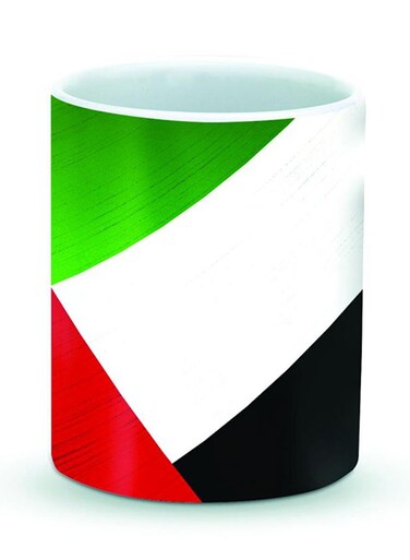 Premium Flag Of UAE Designer Mug Green/Red/Black