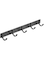 XBLDS Coat Hooks 5-Hook Wall Rack Door Hanger Nail Free Hanger Heavy Duty Storage Wall Hooks for Bedroom, Kitchen Clothes Bags Hats Towels Hanging (Black)