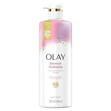 Olay Body Wash For Women, Intensely Hydrating, Hyaluronic Acid Serum Complex, Renews Moisture, Free Of Parabens &amp; Phthalates, Vitamin B3 Lameller Technology, For All Skin Types, 26 Fl Oz