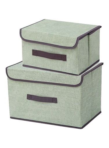 2-Piece Organizer Box Green/Black