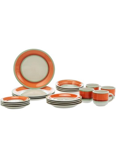 Harmony 2724623293080 Stoneware 20 Pieces Dinner Set, Multi-Colour