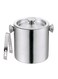 Ice Bucket Ice Cube Container Double Walled with Tongs and Lid for Chilling Champagne 1.5 Liter