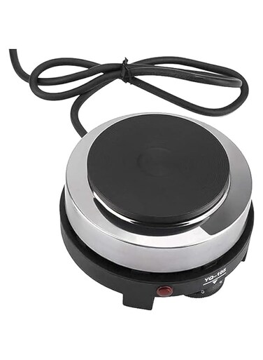 BEONE Mini Electric Hot Plate, 500w Teapot Warmer, Multifunction Electric Cooking Stove Cooking Plate Coffee Heater For Dorm Office/Home/Camp, Compatible for All Cookwares (Black.)