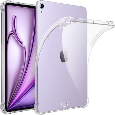 Muzz Clear Protective Case for iPad Air 13 inch (M2) 2024, Slim Bumper Corners, Soft Transparent Back Cover (iPad Air 13 inch (M2))