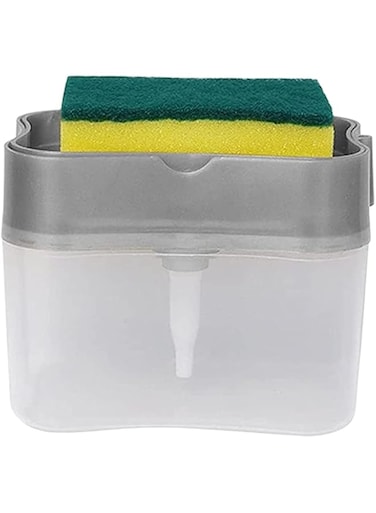 Dubai Gallery 2-in-1 Sponge Holder, Silver, 14x10x10.5cm