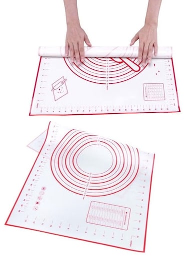 Baking Mat, 16" x 24" - Non-Slip Pastry Mat for Rolling Dough, Pie Crust &amp; Fondant, Oven Liner with Measurement
