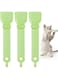 3 Pcs Cat Strip Feeders, Cat Strip Squeezer Spoon, Cat Claw Spoon, Multifunctional Cat Wet Treats Dispenser for Liquid Snacks for Cats Food Storage and Easy to Hang(Green)