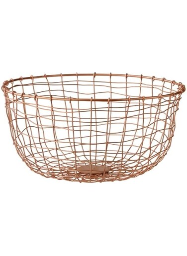 Pure Copper Wire Bowl. Rose Gold Suitable For Fruit Storage, Decorative Accessory