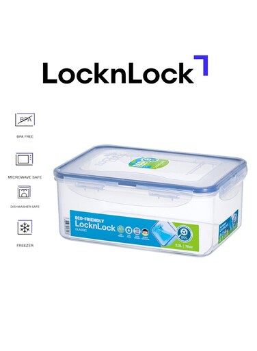 Rectangular Food Storage Container 2.3L Airtight Leakproof Lid, BPA-Free, Microwave, Freezer &amp; Dishwasher Safe, Space-Saving Container for Meal Prep &amp; Leftovers