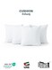 Bedding Throw Pillows Insert Cushion Filler Outer Cover HD Microfiber Filling 500 grams Ultra Soft Fiber Size 50x50cm , 20x20inch Cushion Inserts Home Decor White (Pack of 4)