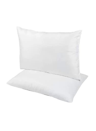 Canvas Dream Pillow Set Of Two Sleeping Pillow wood White 70 x 30 x 48cm