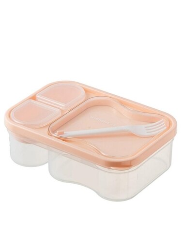 Lunch Box for kids school, Plastic Bento Lunch Box,800ml Reusable Lunch Box Kids Pink