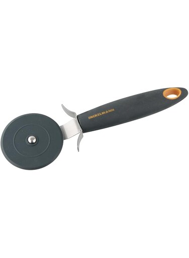 Fackelmann Pizza cutter Soft 20cm in grey/orange/silver, nylon, 20 x 7.9 2 cm