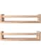 SYOSI 2Pcs Floating Wall Shelves, Naturel Wood Floating Wall Bookshelf Nursery Bookshelves for Bathroom Decor Kitchen Spice Rack Bookshelf Organizer