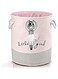 Laundry Basket Canvas Collapsible Organizer Storage Basket for Boys Girls Laundry Hamper Toy Bins Gift Baskets Bedroom Clothes Children Nursery (Little Girl) pink