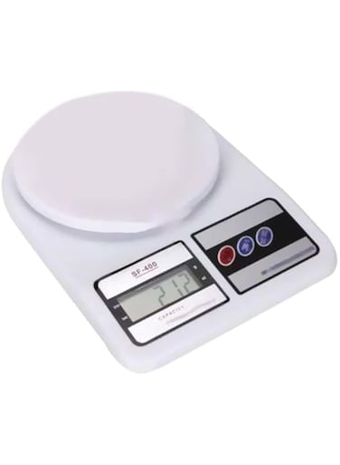 Dubai Gallery Electronic Kitchen Digital Weighing Scale 7Kg White/Black
