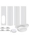 Fohome Portable Ac Window Vent Kit,Universal Portable Ac Window Kit,Adjustable Air Conditioner Window Seal with 4 Upgraded Seamless Slot Seal Platesm