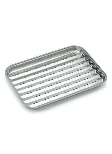reusable stainless steel grill pan 34.5x24cm