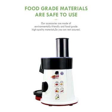 5-in-1 Electric Salad Maker, 200W, Multifunctional Food Processor with 5 Blades, 31cm Height
