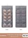 Dual Sided Wall Closet Hanging Organizer Storage with Mesh Pockets for Underwear Bra Underpants Socks (Gray 5+10 Pockets)